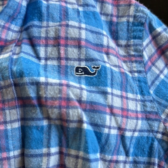 Vineyard Vines Classic Blue and Pink Plaid Shirt - Picture 3 of 3